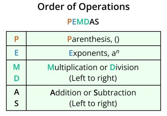 order of operations