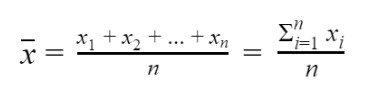 arithmetic mean formula