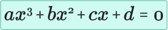 cubic equation