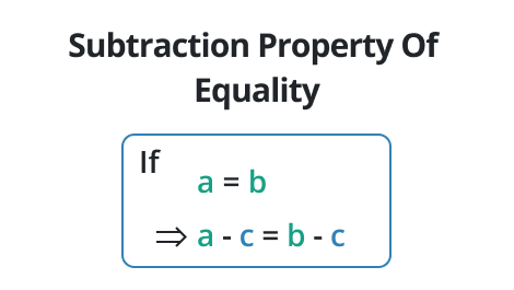 subtraction property of equality